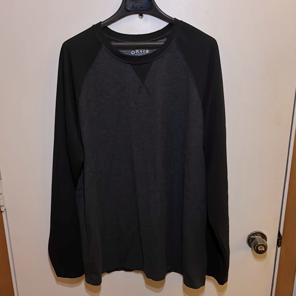 Orvis Black Long Sleeve Tee Classic Crew